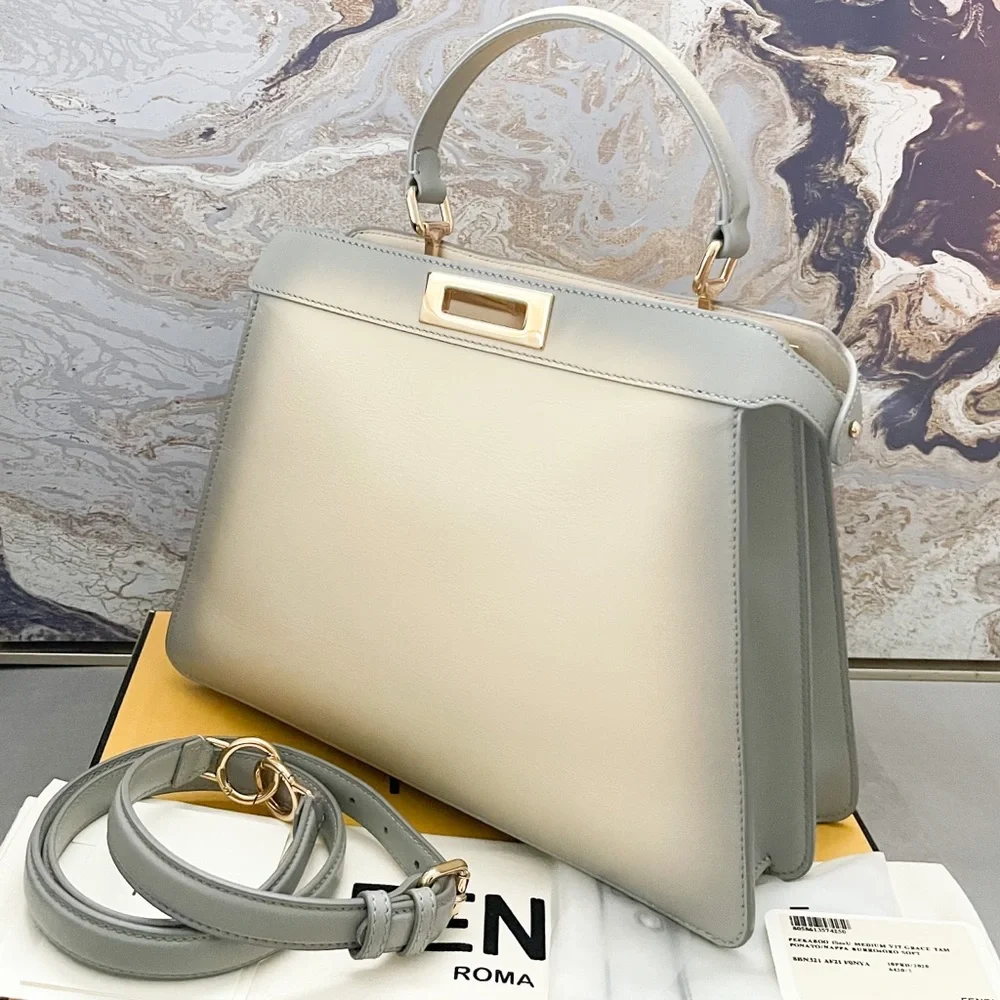 Sold!! Fendi Peekaboo ISeeU Ombre Medium Nappa Leather Tote - Picture 7 of 16